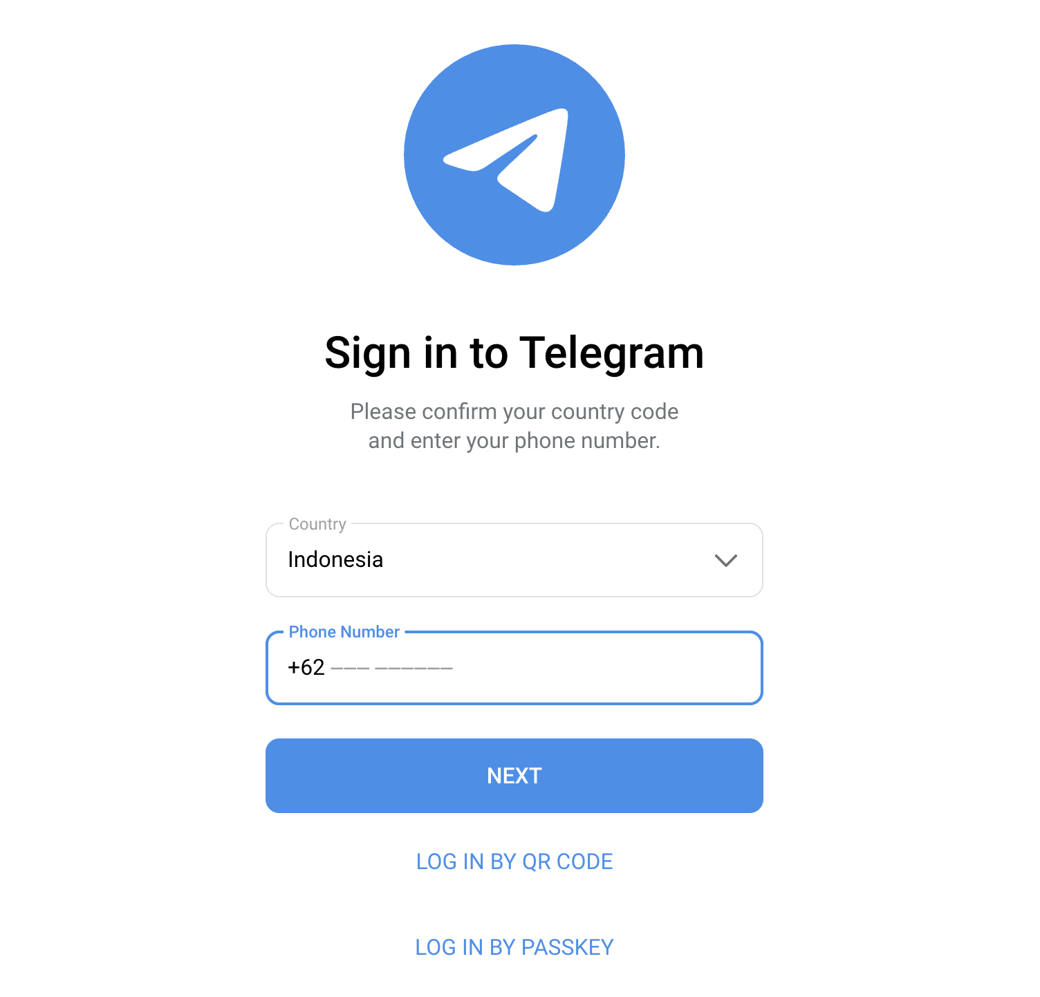 Telegram Web - Login by Phone Number