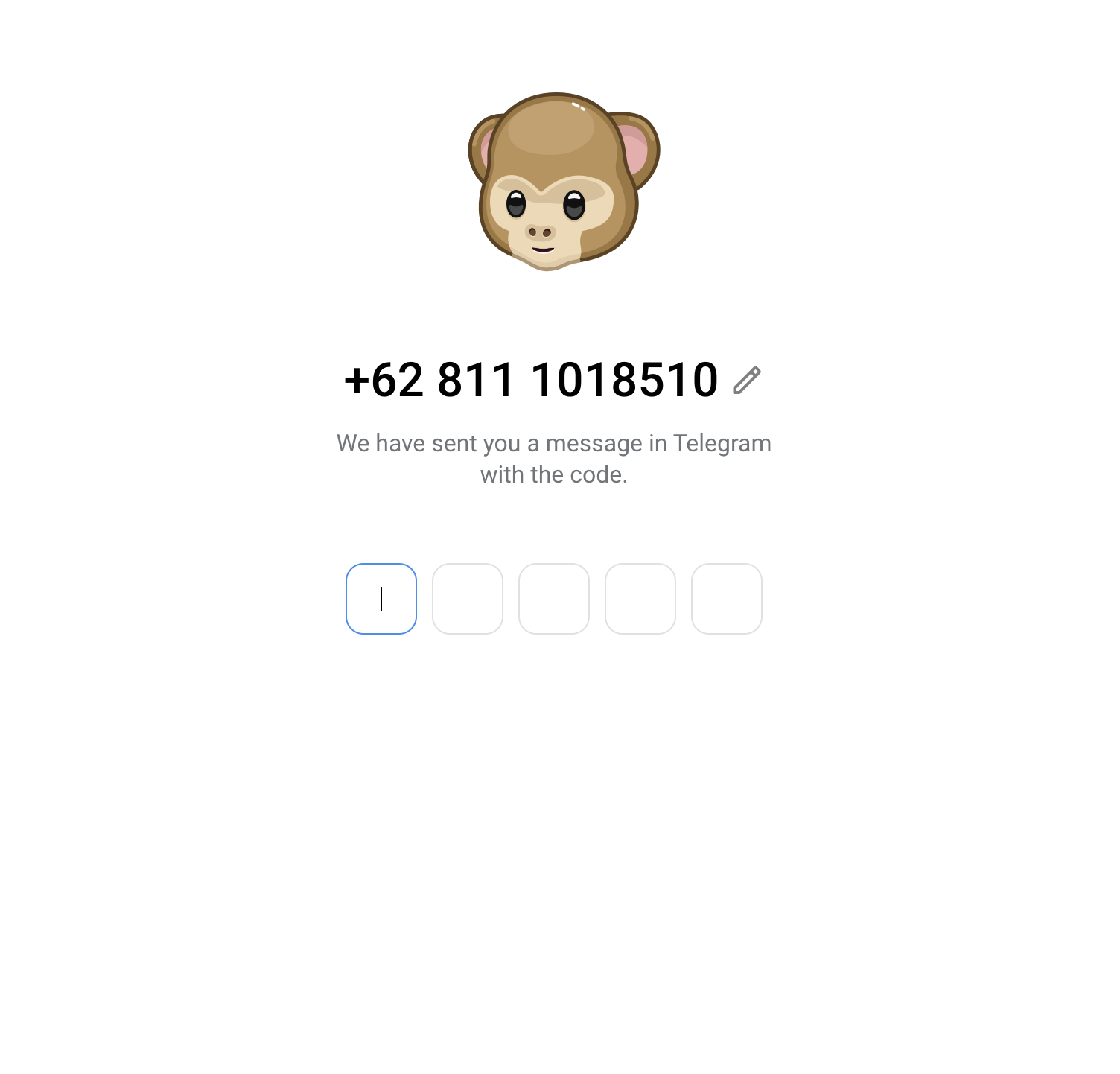 Telegram Web - Input OTP